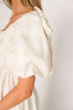 New Worth Collective Addyson Maxi Dress in Natural Multi - Cotton/Linen Blend - Bump Friend