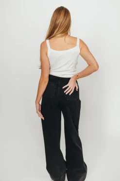 Clearance Worth Collective Ainara Ribbed Tank in Ivory