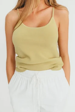 Best Worth Collective Alanna Knit Cami in Vintage Mustard