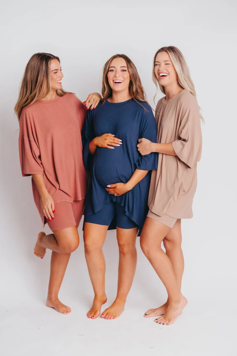 New Worth Collective All Weekend Long Set - Short Sleeves - in Blush