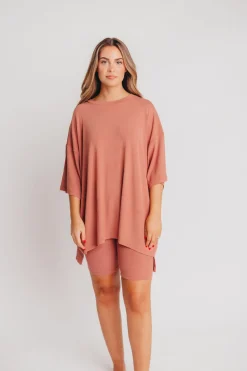 New Worth Collective All Weekend Long Set - Short Sleeves - in Blush