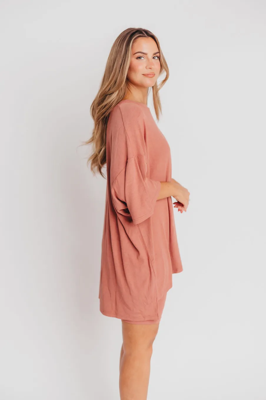 New Worth Collective All Weekend Long Set - Short Sleeves - in Blush