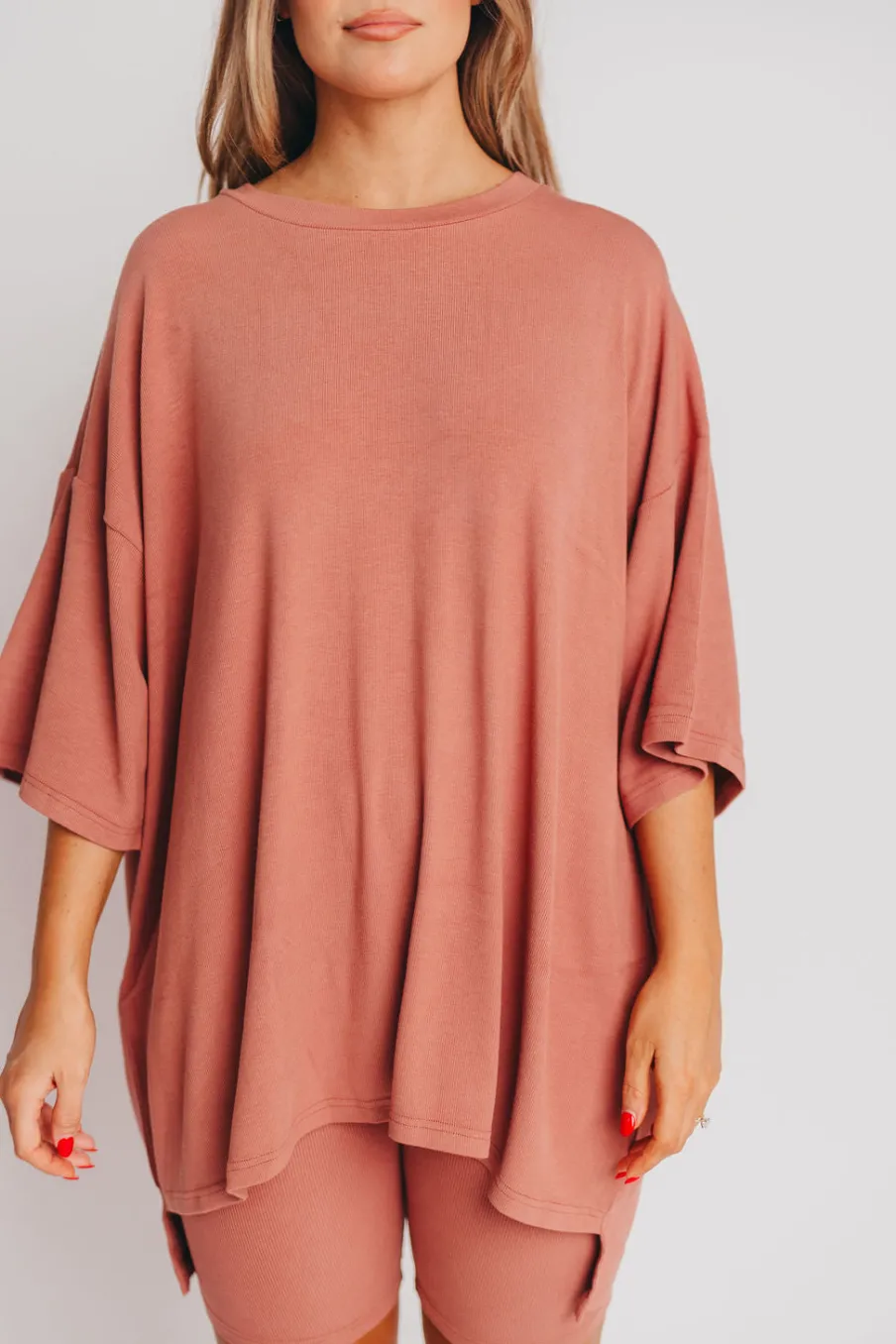 New Worth Collective All Weekend Long Set - Short Sleeves - in Blush
