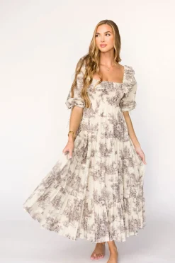 Discount Worth Collective Amali Dress in Ivory - 100% Cotton & Bump Friendly
