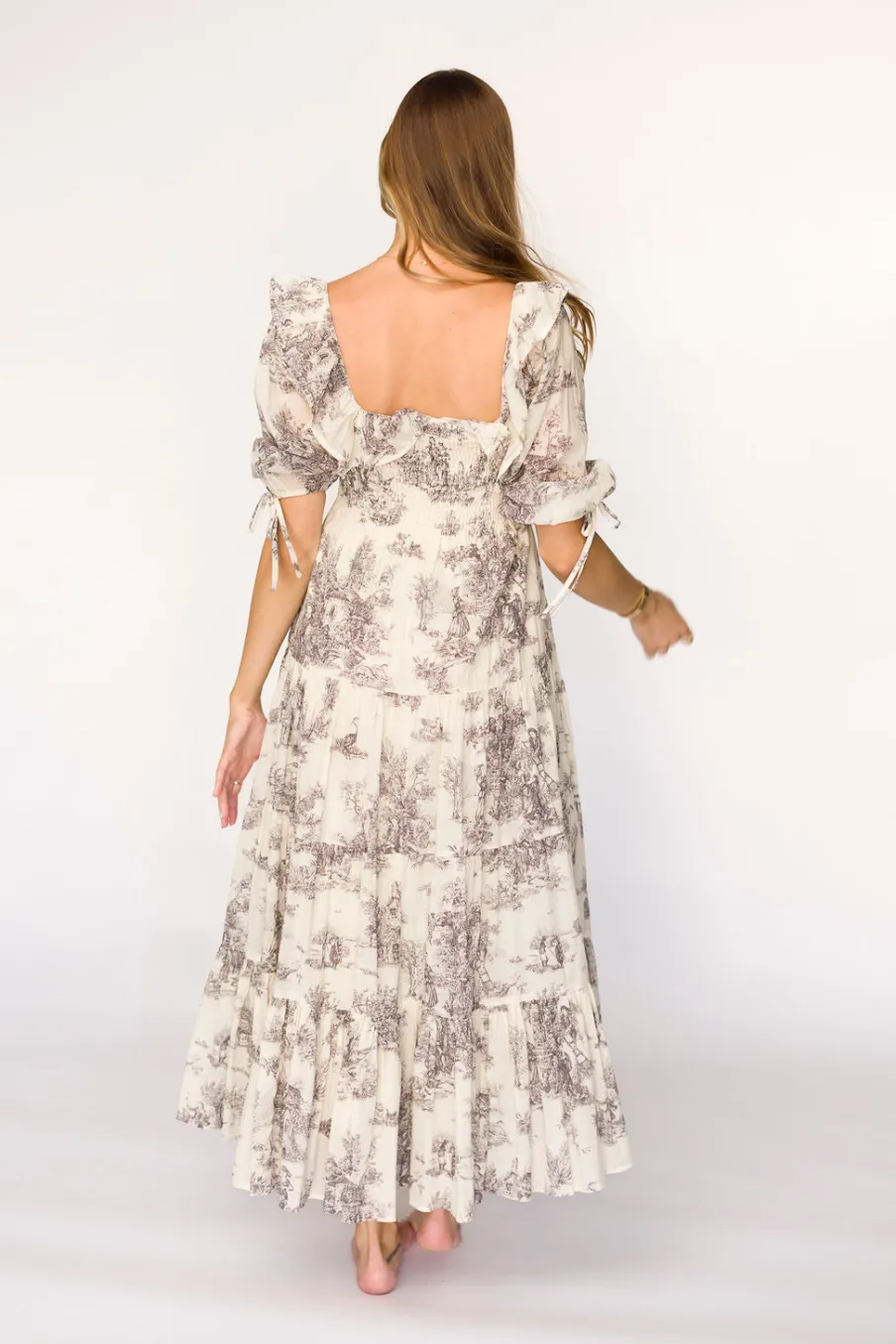 Discount Worth Collective Amali Dress in Ivory - 100% Cotton & Bump Friendly