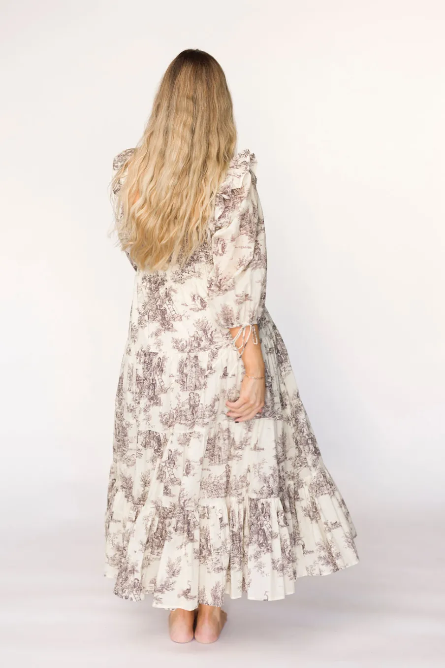 Discount Worth Collective Amali Dress in Ivory - 100% Cotton & Bump Friendly