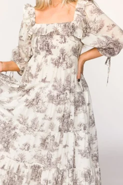 Discount Worth Collective Amali Dress in Ivory - 100% Cotton & Bump Friendly