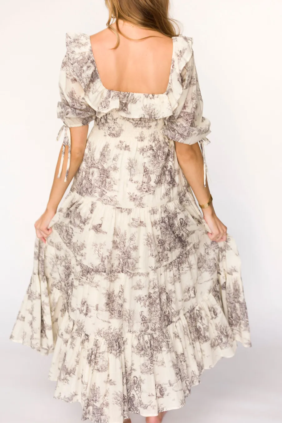 Discount Worth Collective Amali Dress in Ivory - 100% Cotton & Bump Friendly