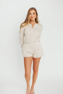 Clearance Worth Collective Andie Pointelle Short in Cream