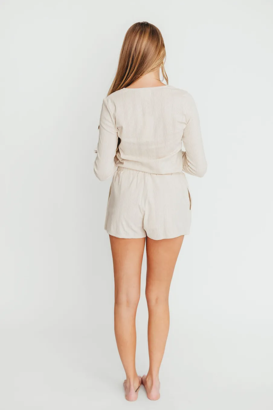 Clearance Worth Collective Andie Pointelle Short in Cream