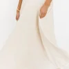 Outlet Worth Collective Apolline Crinkle Maxi Skirt in Cream
