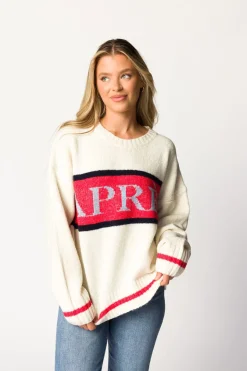 Online Worth Collective Apres Pullover Sweater Top in Cream