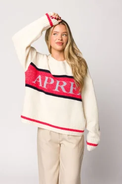 Online Worth Collective Apres Pullover Sweater Top in Cream