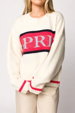 Online Worth Collective Apres Pullover Sweater Top in Cream