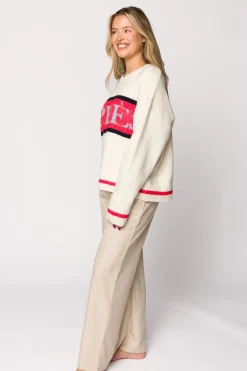 Online Worth Collective Apres Pullover Sweater Top in Cream