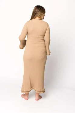 Outlet Worth Collective Arlet Dress in Taupe - Bump Friendly