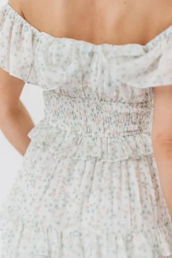 Clearance Worth Collective Astrid Ruffle Detail Maxi Dress in Sage Floral *FULLY LINED* - Bump Fr