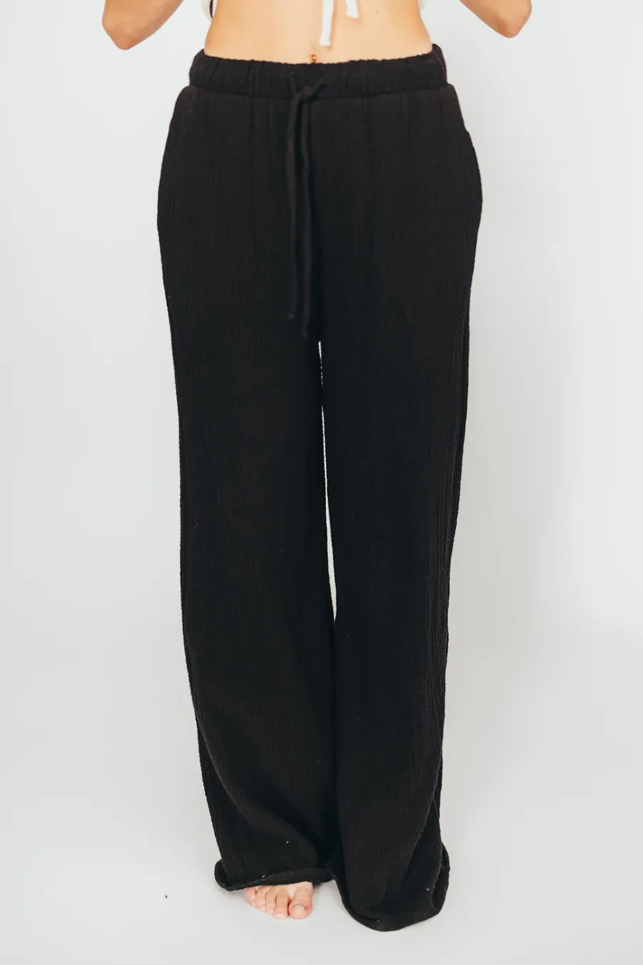 New Worth Collective Aurelie 100% Organic Cotton Pants in Black