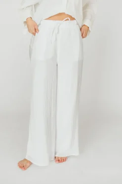 Best Worth Collective Aurelie 100% Organic Cotton Pants in Off-White
