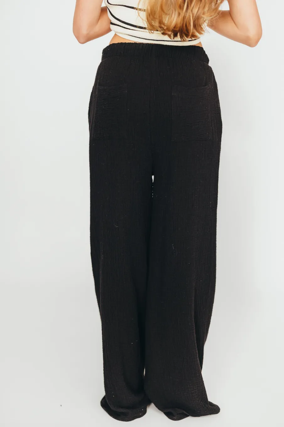 New Worth Collective Aurelie 100% Organic Cotton Pants in Black