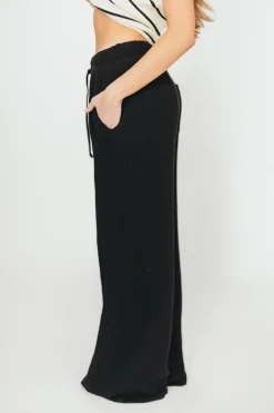New Worth Collective Aurelie 100% Organic Cotton Pants in Black