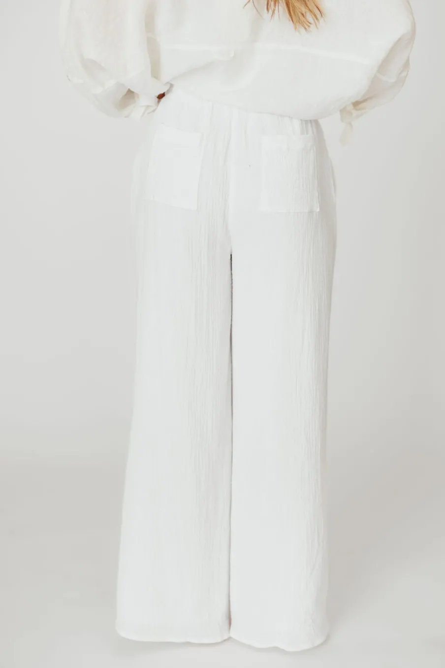 Best Worth Collective Aurelie 100% Organic Cotton Pants in Off-White
