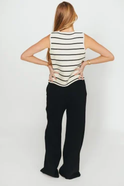 New Worth Collective Aurelie 100% Organic Cotton Pants in Black
