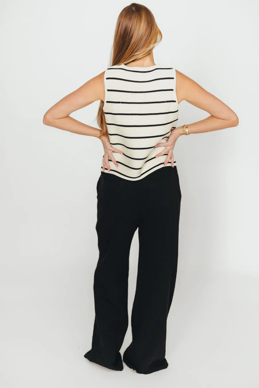New Worth Collective Aurelie 100% Organic Cotton Pants in Black
