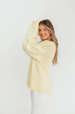 Sale Worth Collective Bayside Sweater in Banana Stripe (Restocking End of May)