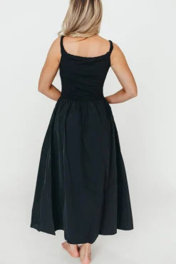 Sale Worth Collective Bethany Off-Shoulder Midi Dress in Black