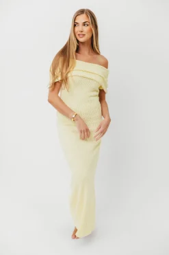 Fashion Worth Collective Brit Maxi Dress in Butter Yellow *PRE-ORDER*