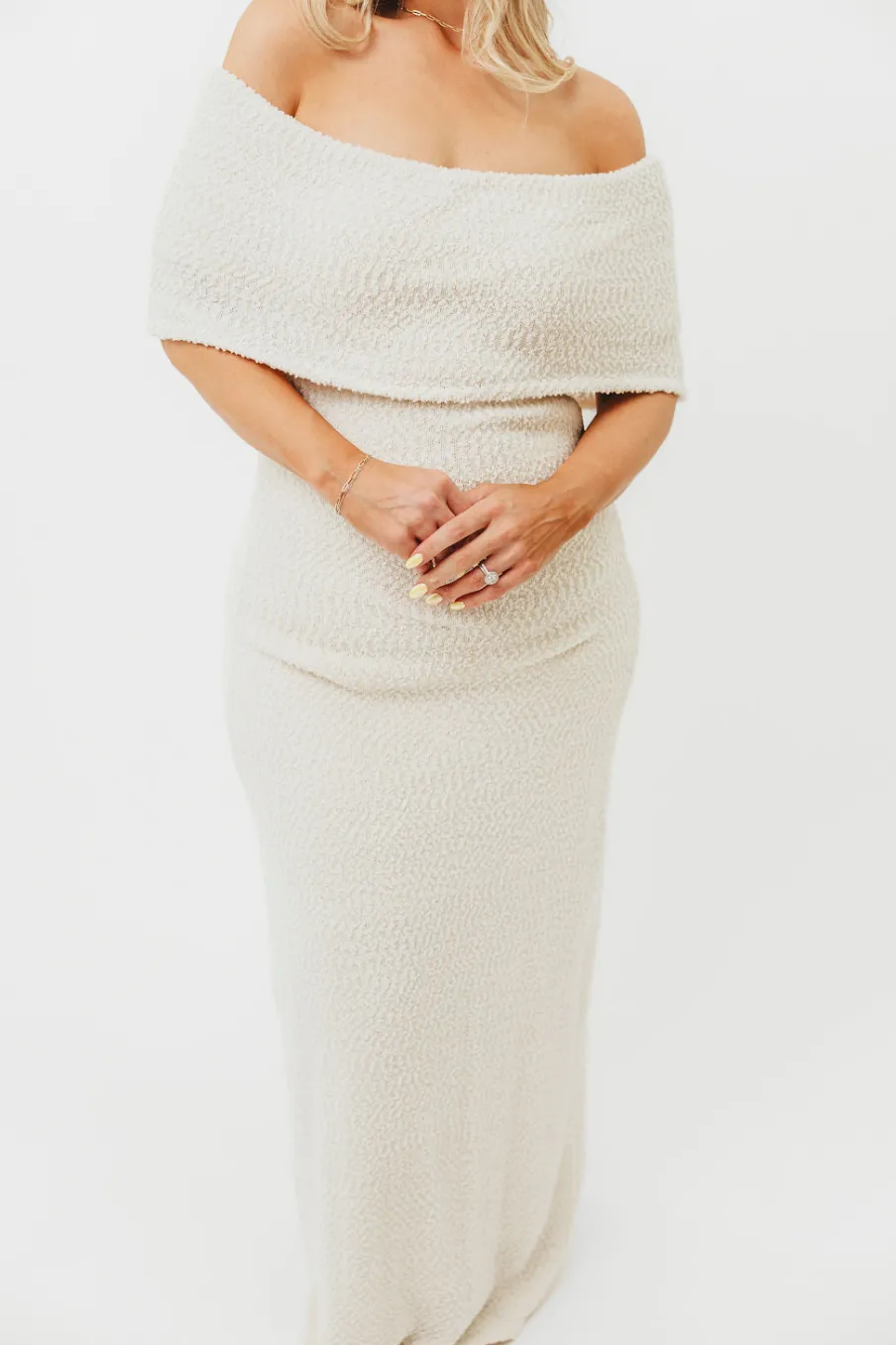 Hot Worth Collective Brit Maxi Dress in Cream