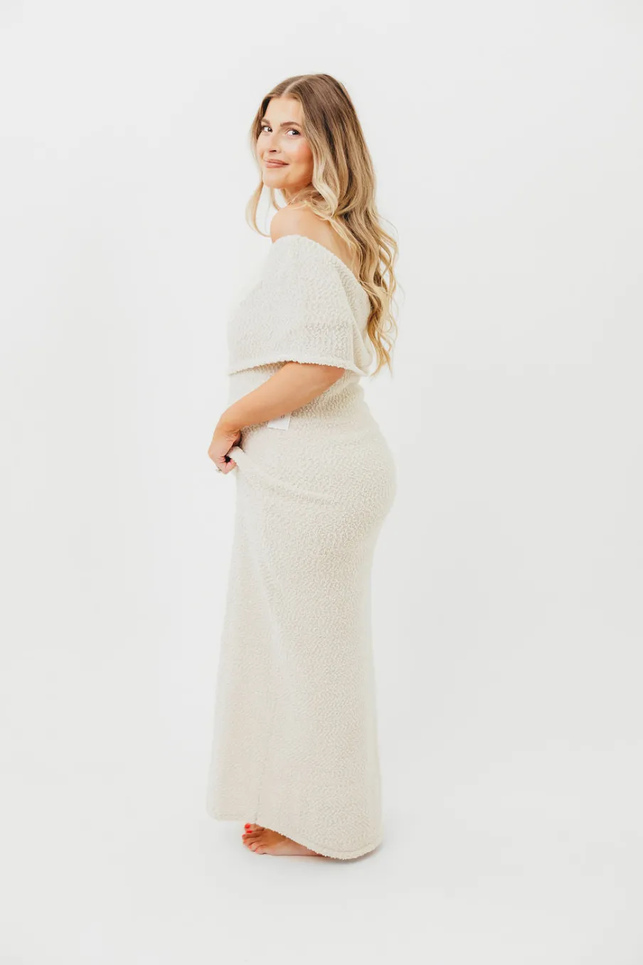Hot Worth Collective Brit Maxi Dress in Cream