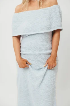 Fashion Worth Collective Brit Maxi Dress in Dusty Blue *PRE-ORDER*