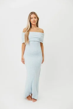 Fashion Worth Collective Brit Maxi Dress in Dusty Blue *PRE-ORDER*