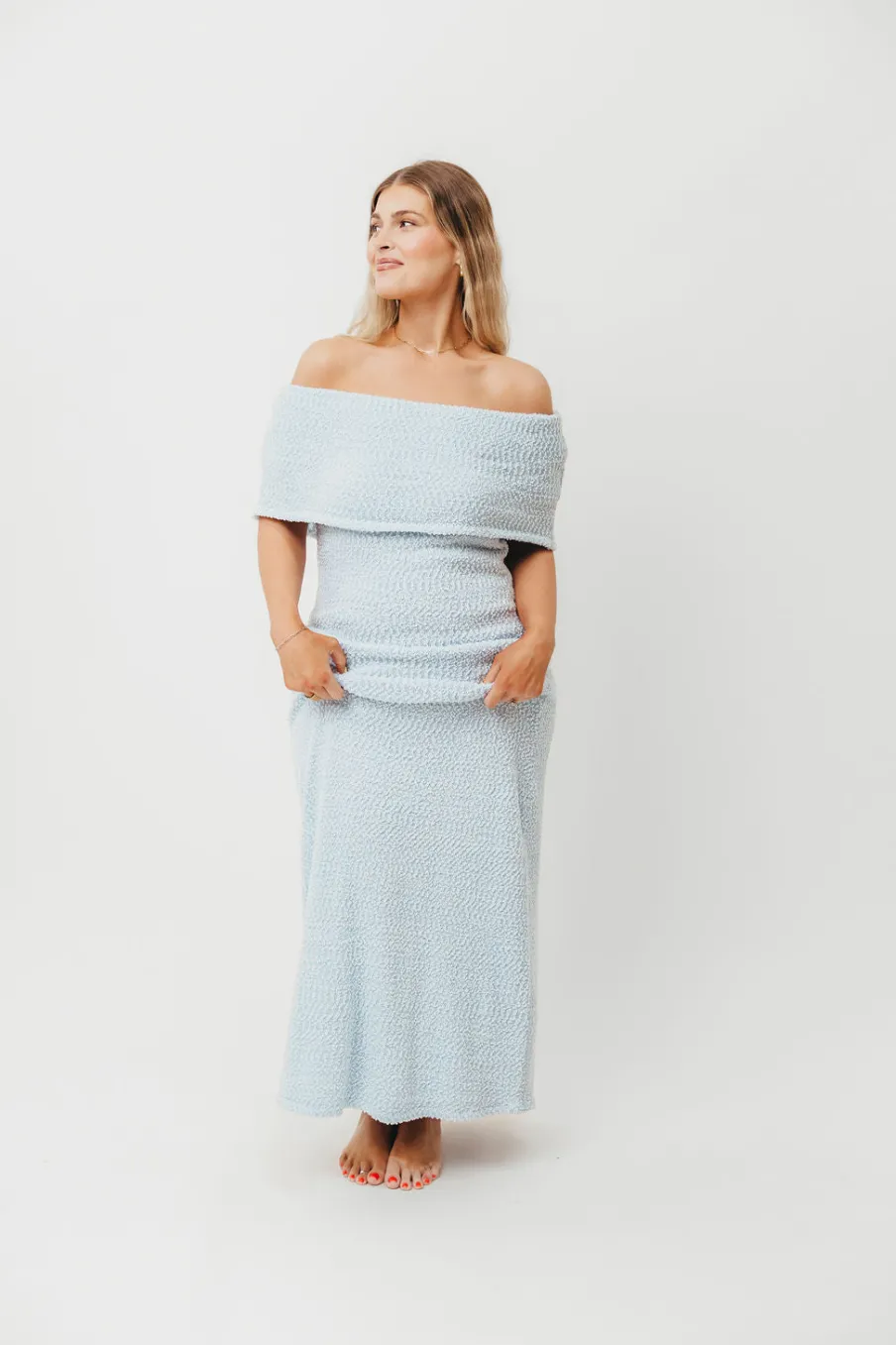 Fashion Worth Collective Brit Maxi Dress in Dusty Blue *PRE-ORDER*