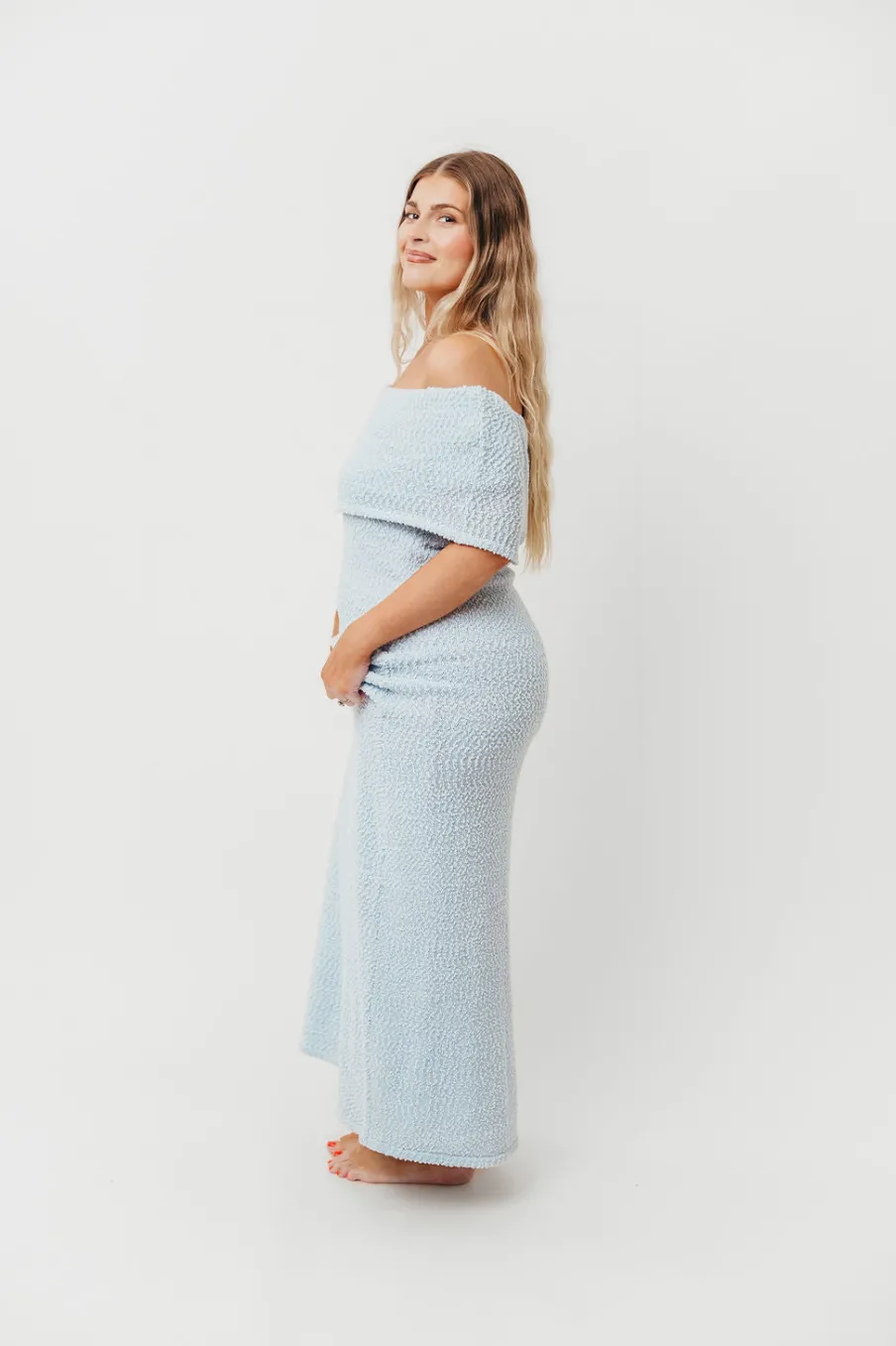 Fashion Worth Collective Brit Maxi Dress in Dusty Blue *PRE-ORDER*