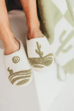 Clearance Worth Collective Cactus Slippers
