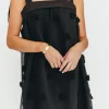 Online Worth Collective Catalina Blossom Embroidery Tie Strap Midi Dress in Black