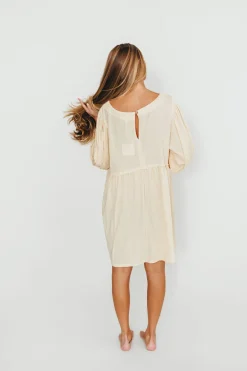 Online Worth Collective Claudia Dress with Keyhole Back in Cream
