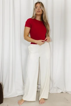 Best Worth Collective Clem Sweater Top in Red