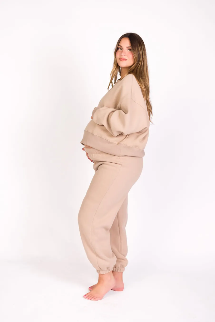 Clearance Worth Collective Comfy Cozy Sweatpants in Mocha