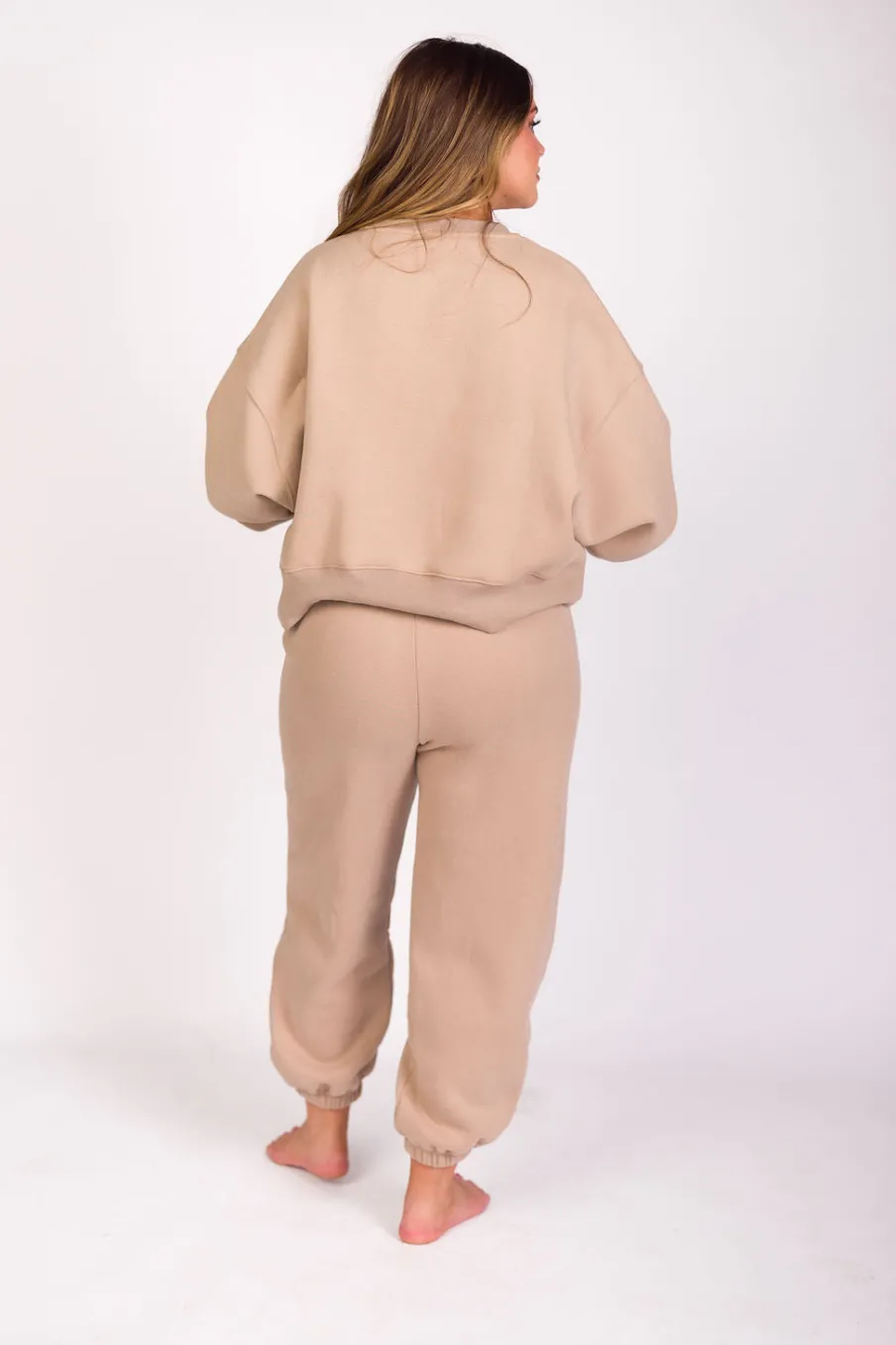 Clearance Worth Collective Comfy Cozy Sweatpants in Mocha