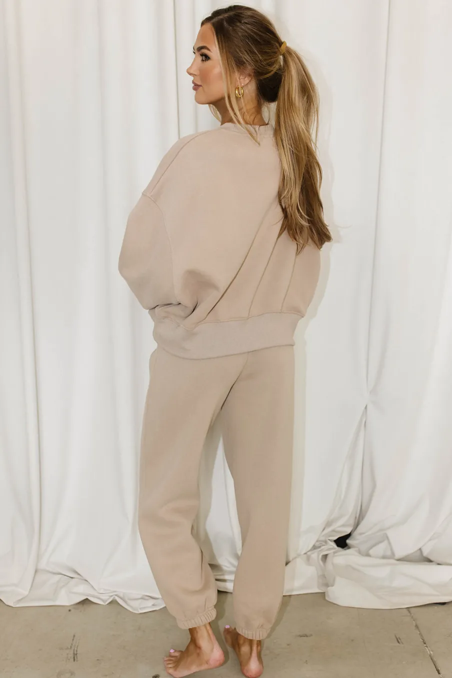 Clearance Worth Collective Comfy Cozy Sweatpants in Mocha