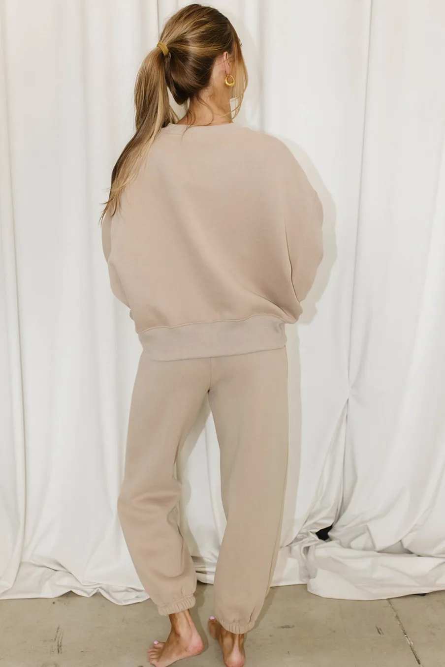 Clearance Worth Collective Comfy Cozy Sweatpants in Mocha