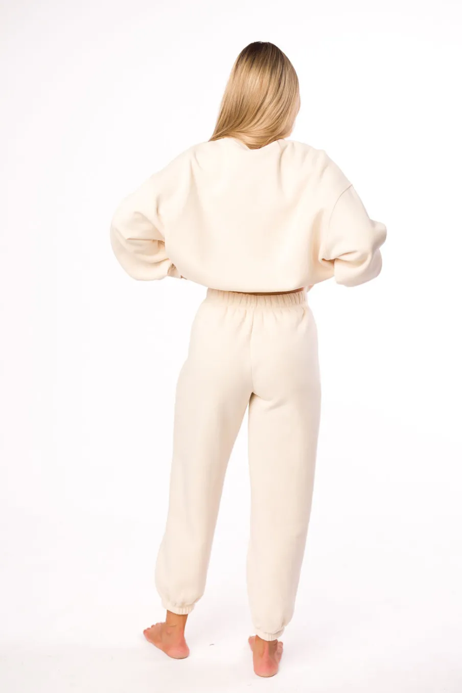 Discount Worth Collective Comfy Cozy Sweatshirt in Cream - Bottoms Sold Separately
