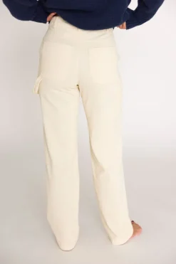 Discount Worth Collective Corduroy Pants in Cream