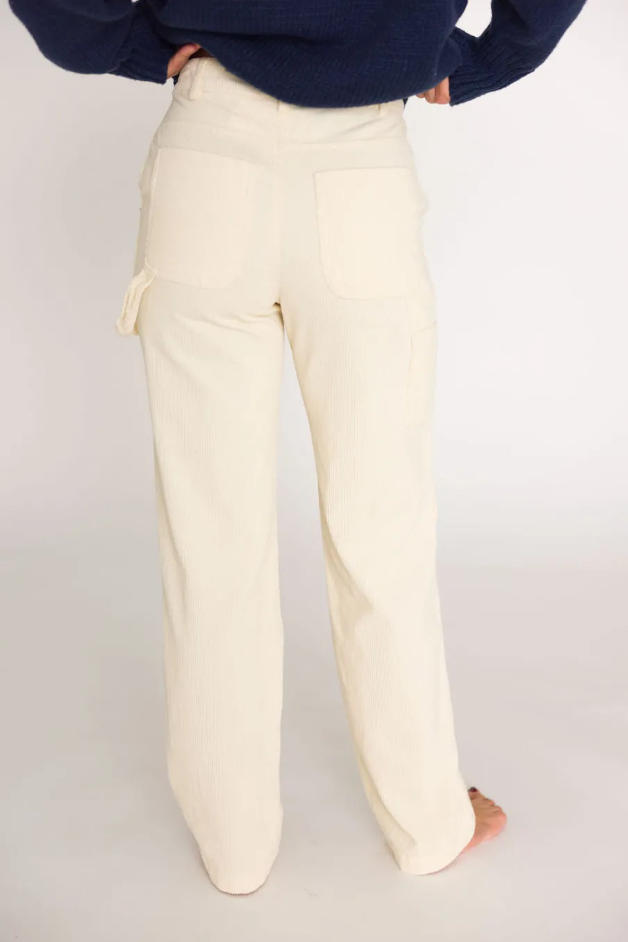 Discount Worth Collective Corduroy Pants in Cream