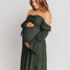 Fashion Worth Collective Corrine Maxi Dress with Pockets in Hunter Green