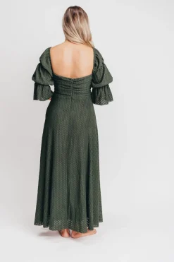 Fashion Worth Collective Corrine Maxi Dress with Pockets in Hunter Green